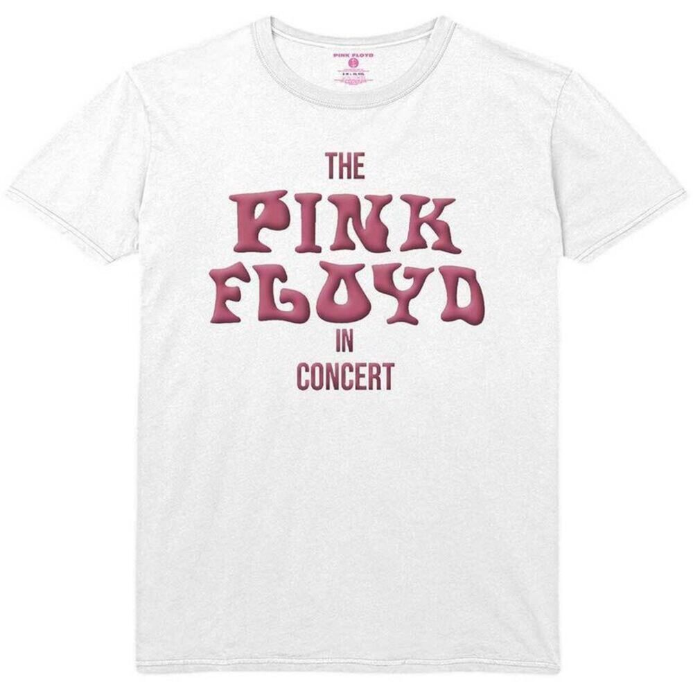 Pink Floyd Unisex Adult In Concert Cotton T-Shirt / White